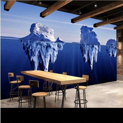 Wellyu papel de parede 3d Custom wallpaper High-end atmosphere of the three iceberg ktv bar hotel background wall behang