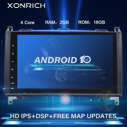 2 din android 10 Car Radio GPS Head unit for Mercedes Benz B200 Sprinter W906 A B Class W169 W245 Viano Vit W639 Multimedia 2GB