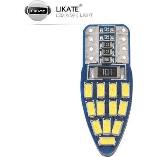 LKT automobile led T10 side lamp license plate lamp T10 3014 24smd tip decoding led small lamp
