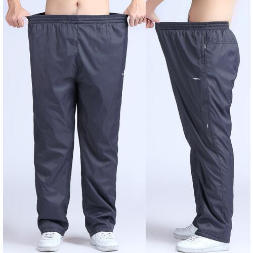 Grandwish Quick Dry Mens Active Pants Plus Size 6XL Loose Fit Long Pants Men Elastic Waist Outside Mens Exercise Pants,PA215