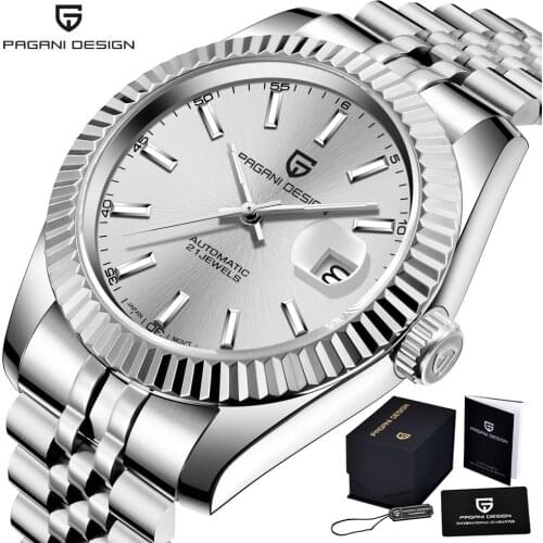 PAGANI Design Automatic Mens Mechanical Watch Top Brand Luxury Watches Mens Business Stainless Steel Strap Waterproof Watches