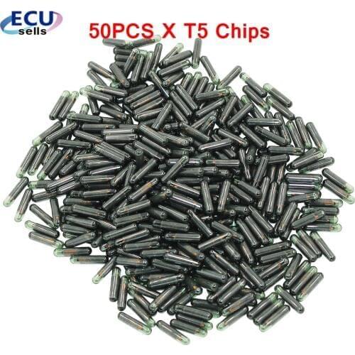 50PCS X Car KEY CHIP BLANK T5 TRANSPONDER VIRGIN GLASS T5 ID20 Chip for For Honda 2.3 Passat B4 Elysee Buick Fiat and more
