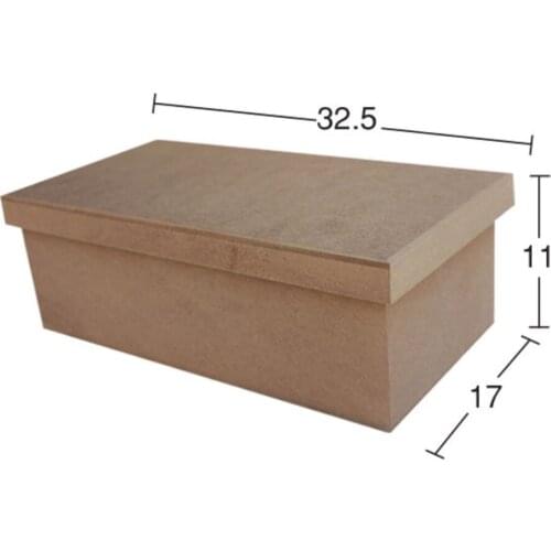 KU343 Junior Shoes Box, Unpainted Raw Wood Mdf Box