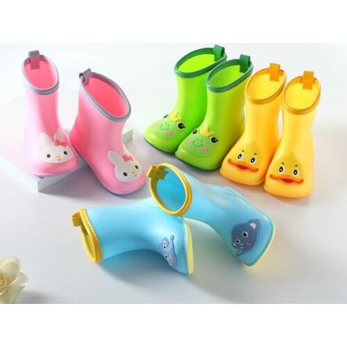 Childrens Rain Shoes Boys and Girls Baby Rain Shoes 1-6 Years Old Childrens Rubber Shoes