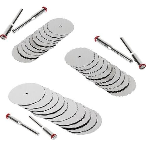 10 x 22/25/32mm Wood Saw Blade Disc + 2 x Rod Dremel Rotary Cutting Tool