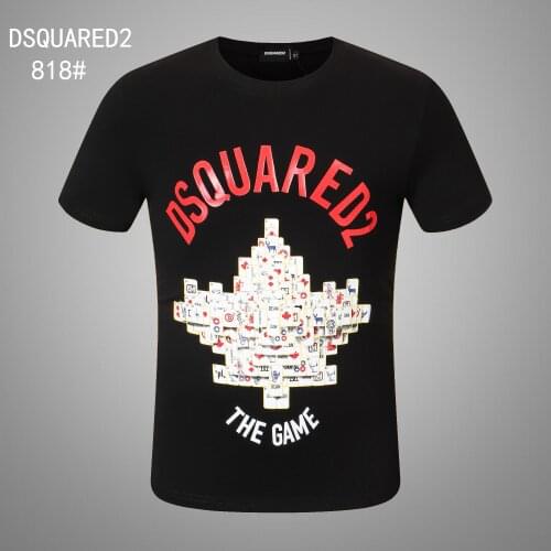 DSQUARED2 Classic Italy Brand Trendy Men Graphic T-shirts Streetwear Print Casual O Neck Short Sleeve Tee Tops Shirt Male DSQ2