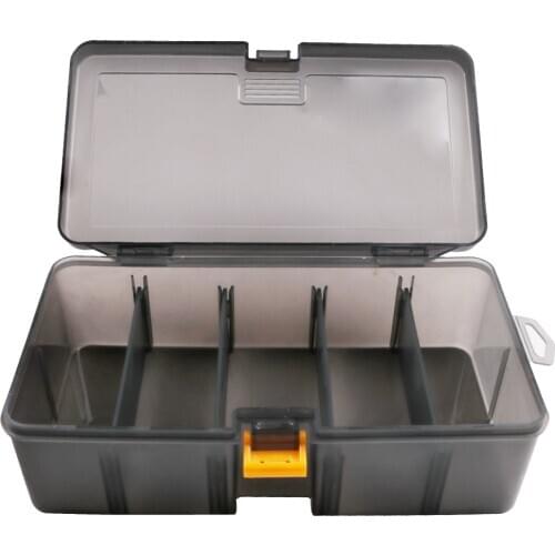 Double-deck Fishing Tackle Box Fish Lures Hooks Baits Plastic Storage Holder Square Case Fishing Accessories