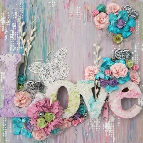 Love flower 5d DIY Diamond Painting Cross Stitch Full Square/round Drill Diamond Embroidery Mosaic Valentines Day Diamond Gift