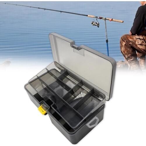 Hot Double Layer Fishing Lure Box High Quality Thick PP Bait Case Accessories Tool Boxes Removable Fishing Gear Storage X606B