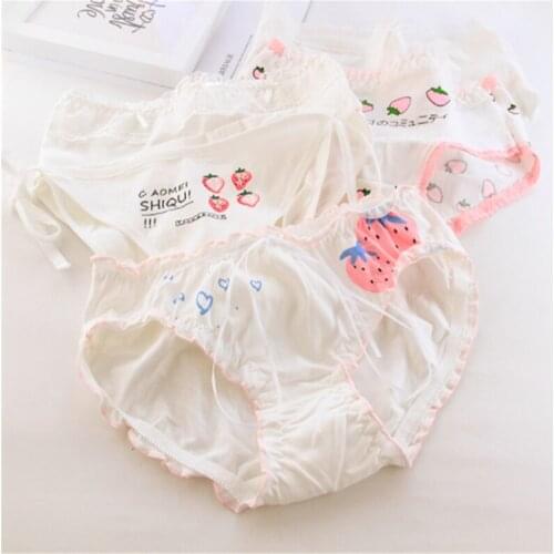 New 4Pcs/Lot Girl Panties Underwear Lace Briefs Cotton Lingerie Soft Comfortable Bowknot Cartoon Panty Wholesale NYCM-4