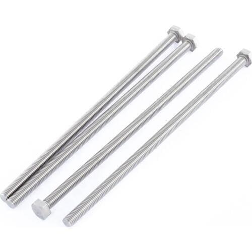 New M6 x 150mm Fully Threaded Stainless Steel Hex Head Screw Bolt 4 Pcs