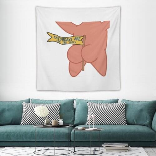 Saturdays Are for The Girls Tapestry Funny Tapestry Wall Bedspread Aesthetic Psychedelic Decor Blanket For Living Room