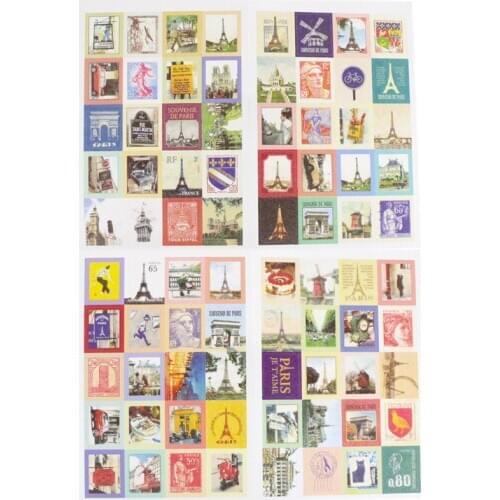 SALE! Stickers Stamps Album DIY Decoration Sticker Diary Post Scrapbooking Album Stationery 1set/lot(80pcs) I0420