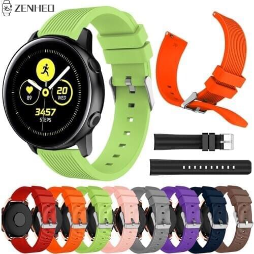 20mm Silicone Watchband For Samsung Gear S2 Classic/Galaxy Watch 42mm Replacement Strap For Huami Amazfit Bip Bit Lite Youth