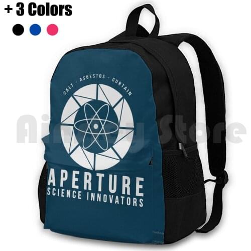Aperture Science Innovators Logo Outdoor Hiking Backpack Riding Climbing Sports Bag Portal Science Aperture Science Portal 2