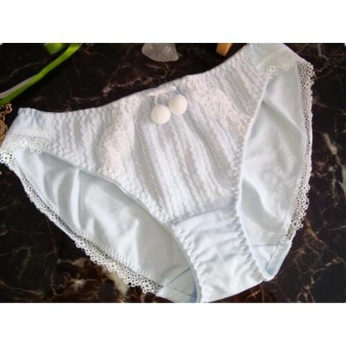 Sexy Lace Underwear Cotton Womens Panties Cute Female Cotton Ball Mid-Waist Underpants Lingerie Girly Comfortable Briefs