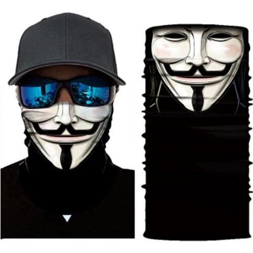 Movie The Joker Arthur Fleck V for Vendetta Motorcycle Cycling Cosplay Neck Scarf Masks Bandana Headband