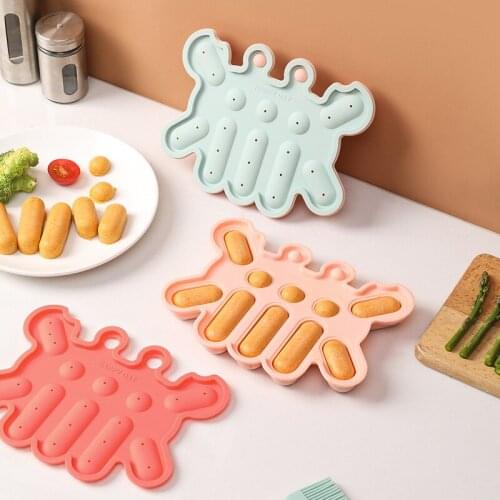 Silicone Sausage Mold Non-Stick Hot Dog Mold Finger Shaped Molds DIY Homemade Sausage Child Food Supplement Baking Utensils New