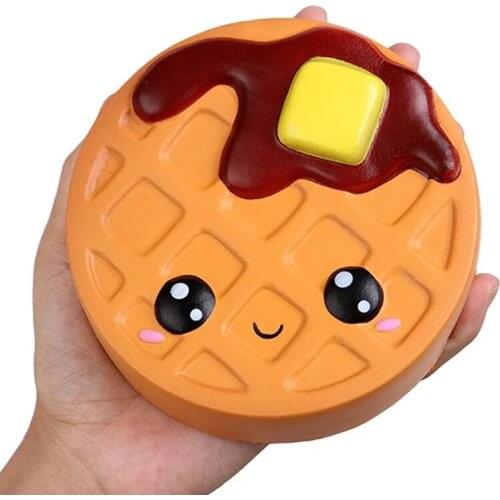 Jumbo Expression Chocolate Cake Squishy Cream Scented Slow Rising Stress Relief Toy PU Simulation Squeeze Toys 11.5*4 CM