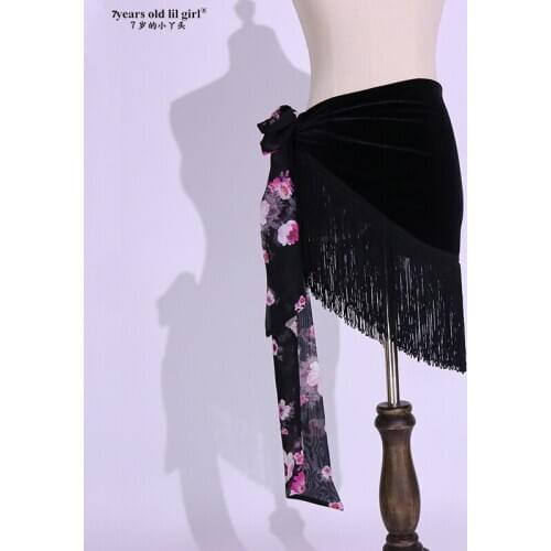 Flamenco ATS Belly Dance Hollow Out Three-Dimensional Jacquard Perspective True Shawl Crotch Twiel