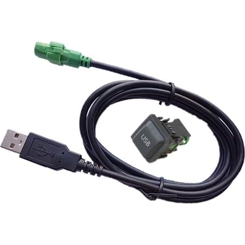 USB Switch Button USB Cable Adapter For Volkswagen CD Player Radio