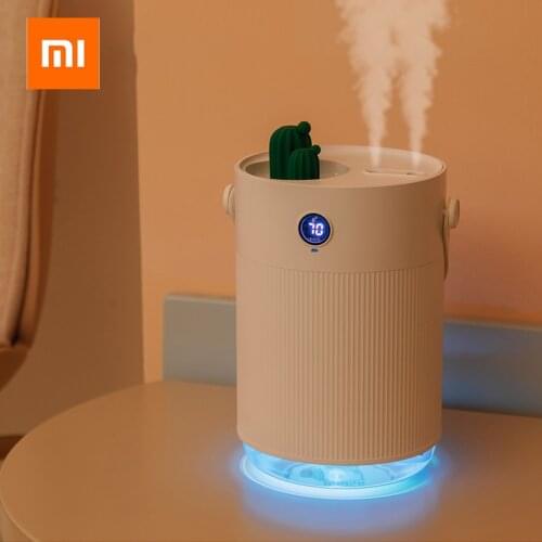 Sothing 1L Air Humidifier LCD Digital Detect Humidity Ultrsonic Cool Mist Aroma Diffuser with Colorful LED Light Cactus Xiaomi