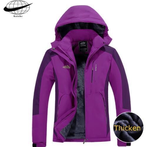 High Quality 2021 Outdoor Winter Thicken Fleece Thermal Warm Softshell Camping hiking Waterproof Ski Jacket Windbreaker Women