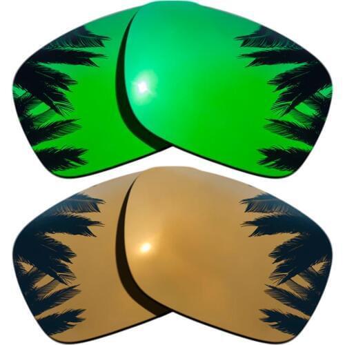 Bronze Gold Mirrored&Green Mirrored Polarized Replacement Lenses for Holbrook Frame 100% UVA & UVB