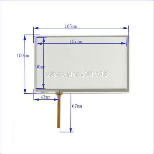 ZhiYuSun7Inch Touch Screen165mm*100mm for GPS GLASS 165*100for tble compatible XWT567 for soling gps touch on at070tn90 display