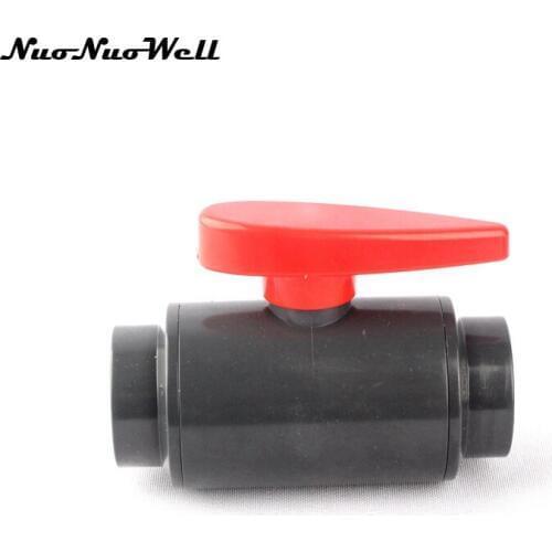 1pcs NuoNuoWell ANSI 1" DN20 PVC Ball Valve Tap Connector Pipe Adapter Garden Irrigation Aquarium Supplies Fish Tank Fittings