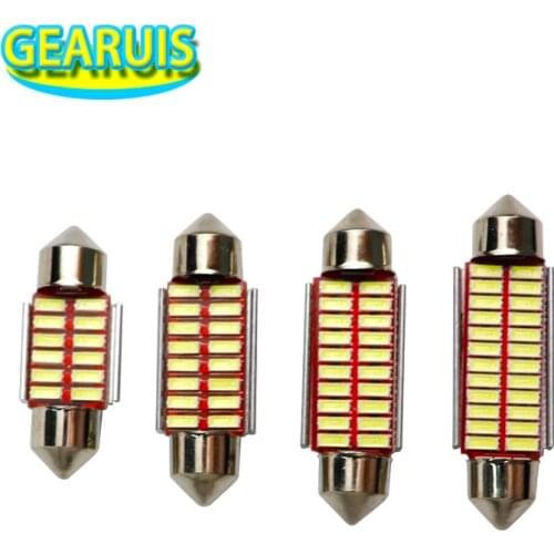 100pcs Dome Lights Festoon C5W Canbus 31mm 36mm 39mm 41mm 12 16 20 24 SMD 4014 LED non polar 0.1A Interior Map Lights White 12V