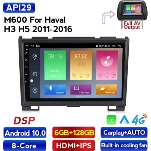 2.5D Android10.0 DSP IPS Car Multimedia Video Radio For Hover Haval H3 H5 2011-2016 2DIN GPS NAVI DVD Support OBD2 DAB+ Carplay