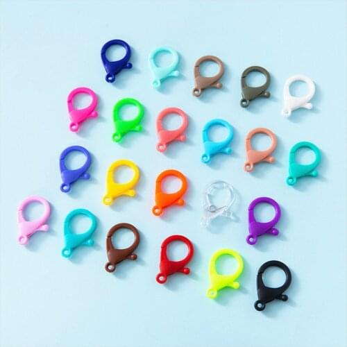 35*22/25x18mm Candy Colors Acrylic Lobster Clasps Hooks Key Chain Sweet Key Rings for DIY Charms Keychain Jewelry Accessories