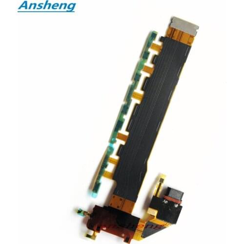 Ansheng Micro USB Charge Charging Power Volume Button Flex Cable for Sony Xperia Z3+ Dual Z4 E6533 E6553 Cell Phone