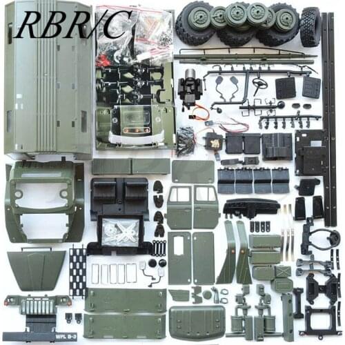 WPL B36KM 1/16 6WD RC Remote Control Car DIY KIT With Metal Dual Speed Wave Box Drive Shafts Brass Gears Modification Accessory
