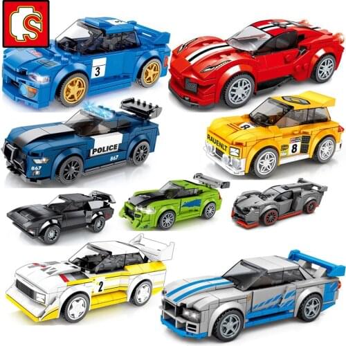 Sembo Blocks Super Race car F1 Speed Champions Great Vehicle Racing Building bricks sports Kits sets city technique kids toys