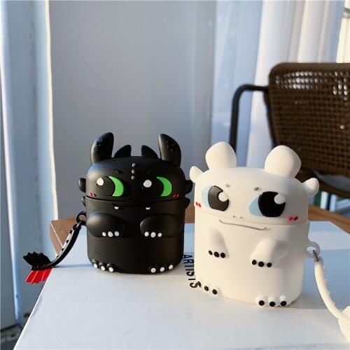 Fundas For QCY T8 case cute cartoon Dragon silicon headphone Case For QCY T8 earphone case