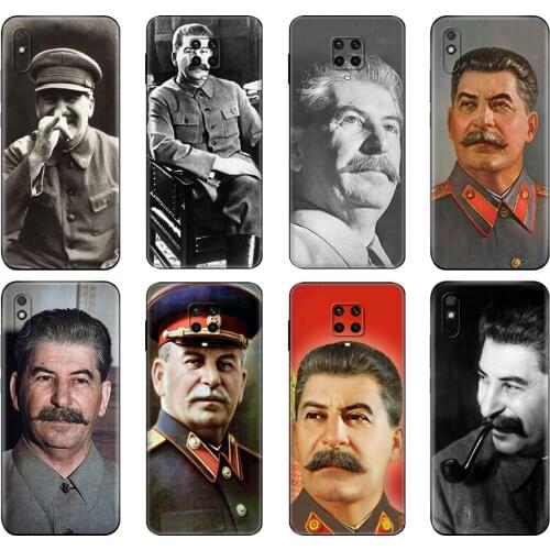 Black tpu Case For Xiaomi Redmi 7A 8 8A 9 9A 9C Case Redmi Note 8T 8 Pro T Note 9 9S 9 Pro Case Russian Stalin Ussr
