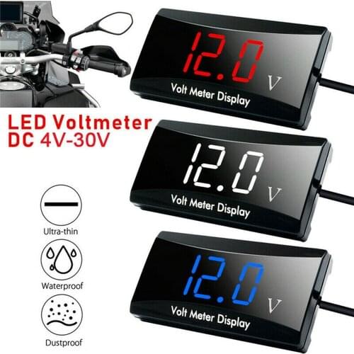 LED Display Digital Voltmeter Panel Volt Voltage Meter Tester Reverse Connection Protection 12V For Car Motorcycle Dropshiping