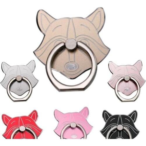Mobile Phone Stand Holder Finger Ring All Metal ColorFul Fox Smartphone Phone Stand For Iphone Huawei All Phone