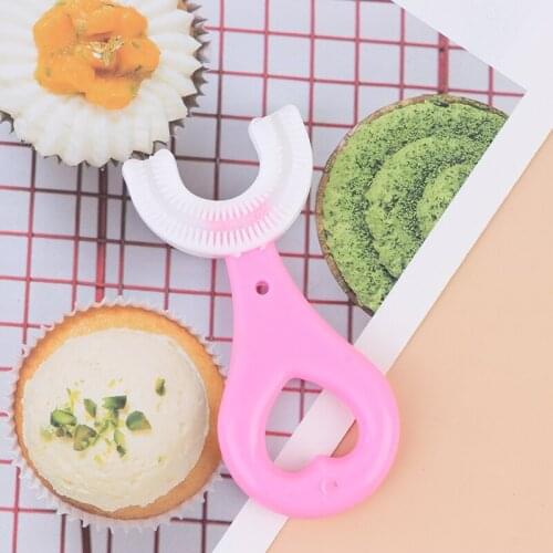 Baby toothbrush childrens teeth oral care cleaning brush convenient and simple silicone baby toothbrush