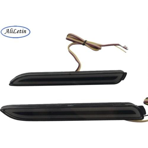 Dynamic flowing sequential bumper light Reflector LED Tail Brake lamp for Toyota Wish Sienna Camry Verso harrier