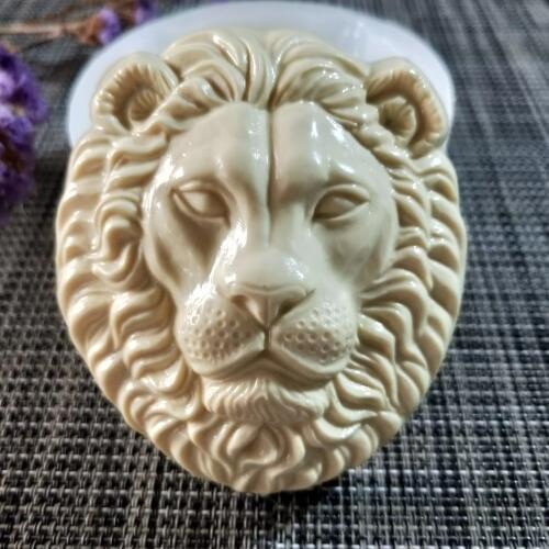 DW0137 PRZY Animals Lion Head Silicone Mold Soap Mould Handmade Soap Making Molds Candle Silicone Mold Resin Clay Mold