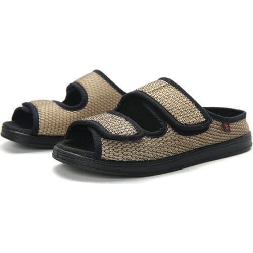 Womens Adjustable Diabetic Flat Feet Arthritis Edema Shoes Breathable mesh diabetic women shoes middle-aged and elderly sandals