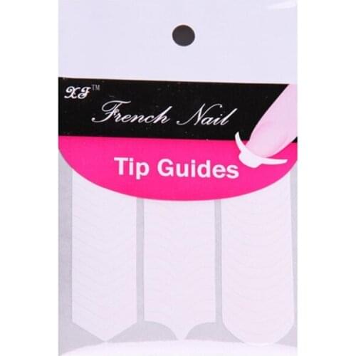 French Stencil Nail Art Form Fringe Guides Manicure Sticker Tips Tape RXJC