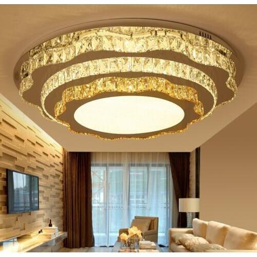 Crystal lamp living room lamp simple modern atmosphere dining room bedroom lamps luxury rectangular LED ceiling lighting fixture
