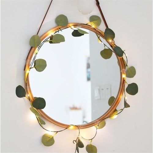 20leds Artificial Plants String Light Green Leaf Vine Fairy Light String Maple Leaves Lamp Garland Diy Hanging Lighting