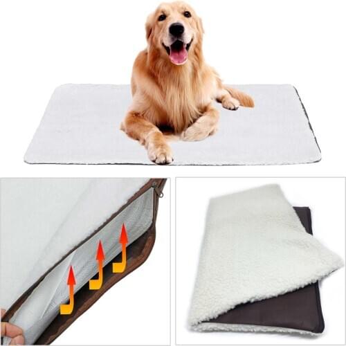 Pet Mat Super Soft Fleece Self Heating Pet Bed Dog Mat Warmer Puppy Dog Pad Pet-Washable Blanket For Cats Dogs