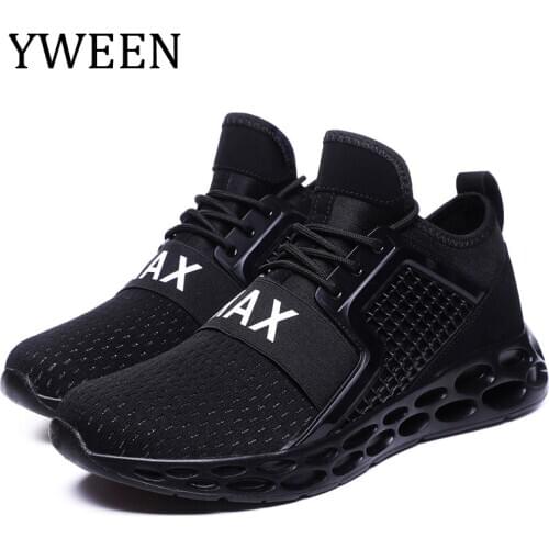 YWEENMen Sneakers Breathable Casual Shoes Black Walking Man Tenis Shoes Breathable White Mesh Shoes Men Lac-up Running Shoes