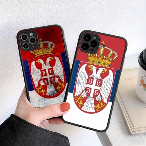 Serbia Flag pattern Phone Case matte transparent For iphone 7 8 11 12 plus mini x xs xr pro max cover
